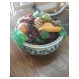 Large Bowl of Decorative Fruit