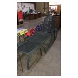Metal Lounge chair and table