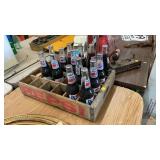 PEPSI CRATE OF VINTAGE BOTTLES