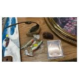 LURES, EAGLE DECOR, FOOTBALL CARD, ROCK