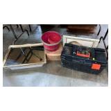LOT OF MISC - TOOLBOX, MEDICINE CABINET, ETC