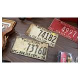 THREE MISSISSIPPI LICENSE PLATES, 1996, 1997,
