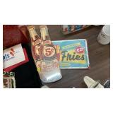 TWO PC PEPSI COLA DECOR, METAL FRIES SIGN