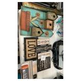 Wall decor & birdhouses