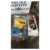 Cordless spotlight & rubber overshoes