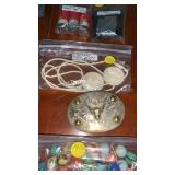 Antique Japan ivory necklaces & belt buckle