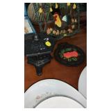 Cast iron trivet & stove decor