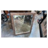 VINTAGE FRAMED MIRROR, 26x32"