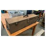VINTAGE METAL TOOL BOX