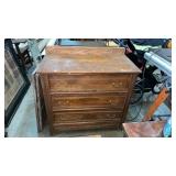 VINTAGE THREE DRAWER CHEST, 36x19x37" tall