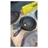 3 Small cast iron skillets