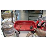 Small radio Flyer wagon decor