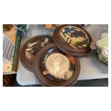 THREE NORMAN ROCKWELL WALL HANGING PLATES