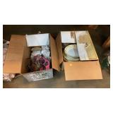TWO BOXES OF DISHES