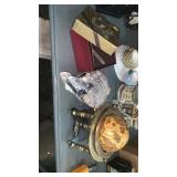 Small globe,watch box & shel