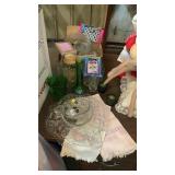 Lg lot of glassware & etc