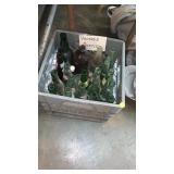 Crate of vintage bottles