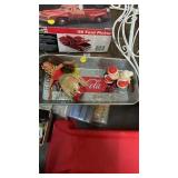 Coke tray & salt/peppered & doll