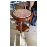 MARBLE TOP TABLE, 25" tall