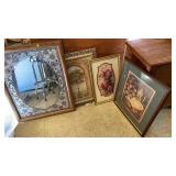 FOUR PIECES OF FRAMED DECOR