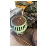 Coleman heater & bag phone
