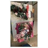 Wreath & snowman wall decor