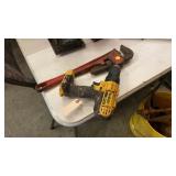 PIPE WRENCH AND DEWALT DRILL