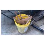 BUCKET OF VINTAGE TOOLS