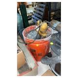 BUCKET OF TOOLS, WIRE, ETC