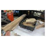 WOOD PIECES, CRATE OF ANIMAL SHAPES