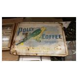 VINTAGE POLLY COFFEE METAL SIGN