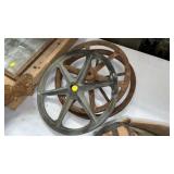 THREE VINTAGE WHEELS