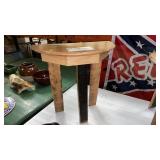 WHITE OAK BARREL TOP END TABLE