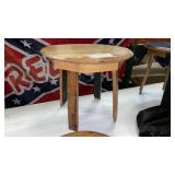 WHITE OAK BARREL TOP END TABLE