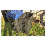 TWO STACKS OF COCA COLA CRATES