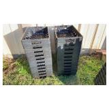 TWO STACKS OF COCA COLA CRATES