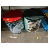 2 METAL TINS