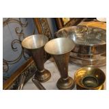 Pair Brass Vases