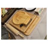 Lot of Cutting Boards & Rolling Pin