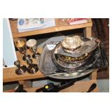 Lot of Silver Plate Platters,Trays,etc