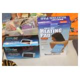 Heating Pad & Alarm Clock Radio