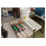Lot of Packing Paper & Bucket