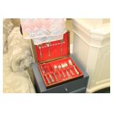 Box of Silver Plate Flatware