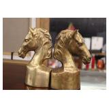 Pair of Brass Horse Bookends