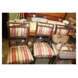 Lot of 3 Vintage Padded Dining Chairs