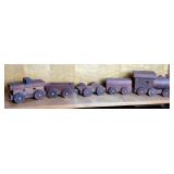 Handmade Wooden Toy Train Set