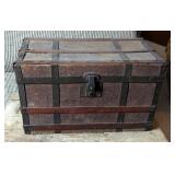 Metal Banded Trunk and Storage Box