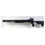 Mossberg 500 12 ga Pump Action Shotgun SN# U354048, Adjustable Stock, Red And Green Dot Sight