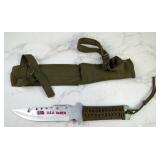 U.S.A Saber Fixed Blade Knife, 5" Blade, In Sheath 