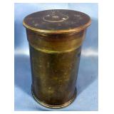 Brass Container Made From An Artillery Shell Casing, With Lid, 6.25" Tall, Military Compasses, Qty 2